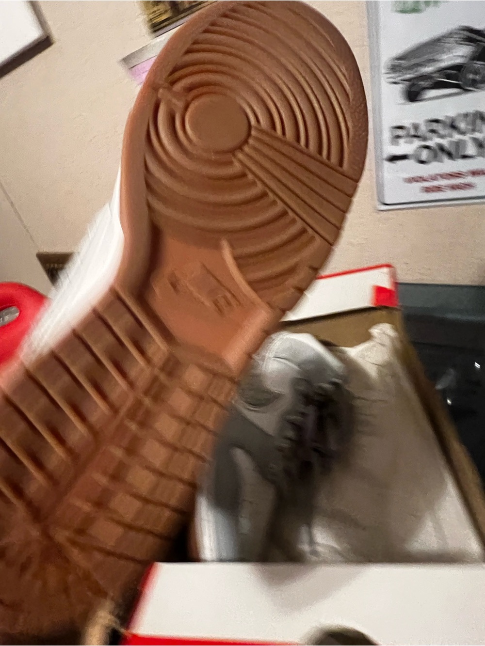 Nike Red Shoe Box with White Label - Picture 5 of 6